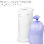 Ubbi Diaper Pail Plastic Bags, Disposable Baby Waste Bags, 3 Pack, 75 Count, 13-Gallon Bags