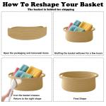 Basket with Bag and Ribbons,Cute Handle Organizer Box for Birthday/Baby Shower, Toy Storage, Nursery Organizing & Shelf Deco