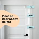 Door Lock Kids Can't Reach or Defeat Works With Door Knob, Lever or Handle - Childproof Safety Locks are Toddler,