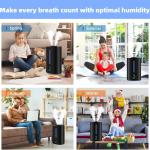 6L Humidifiers for Bedroom Large Room Home,Cool and Warm Humidifier for Baby and Plants Hot Mist Top Fill Desk